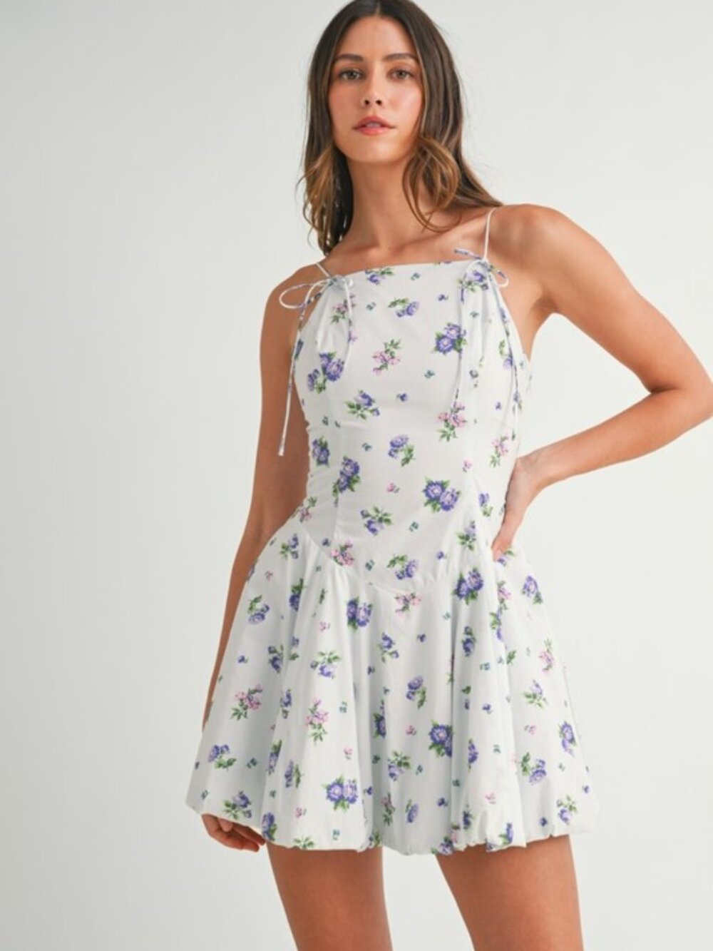 Floral print mini dress